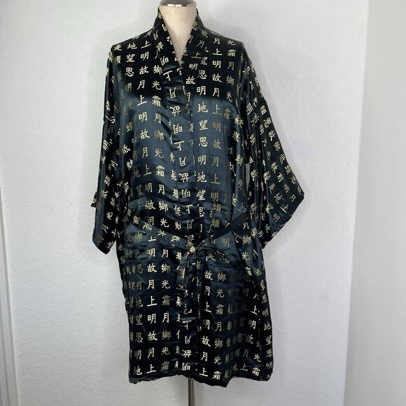 Stephen’s Collection Kimono + belt Unisex OS Chinese Tang Dynasty poem by Li Bai - Picture 1 of 8